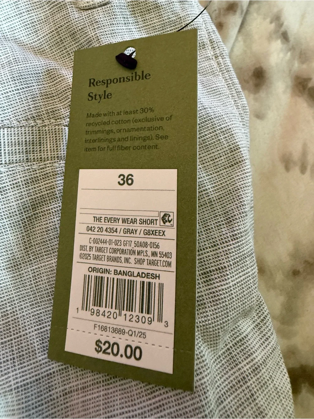 Goodfellow & Co Light Gray Flat Front Men’s Shorts